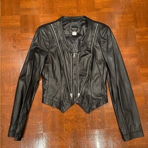 Miss Sixty Short cropped 100% leather jacket Size large